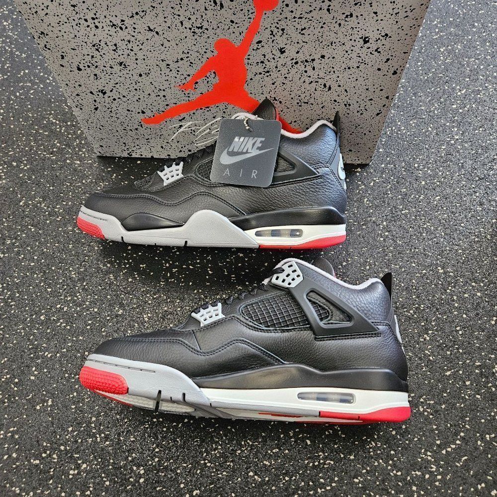 Nike Air Jordan 4 Retro Bred Reimagined Size 10 Men’s FV5029-006 - Picture 6 of 8